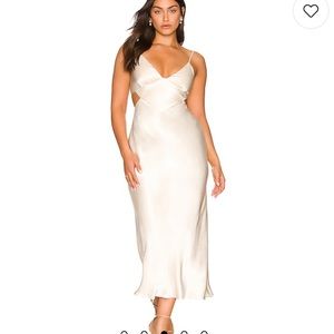 Shona Joy La Lune Midi Dress in cream